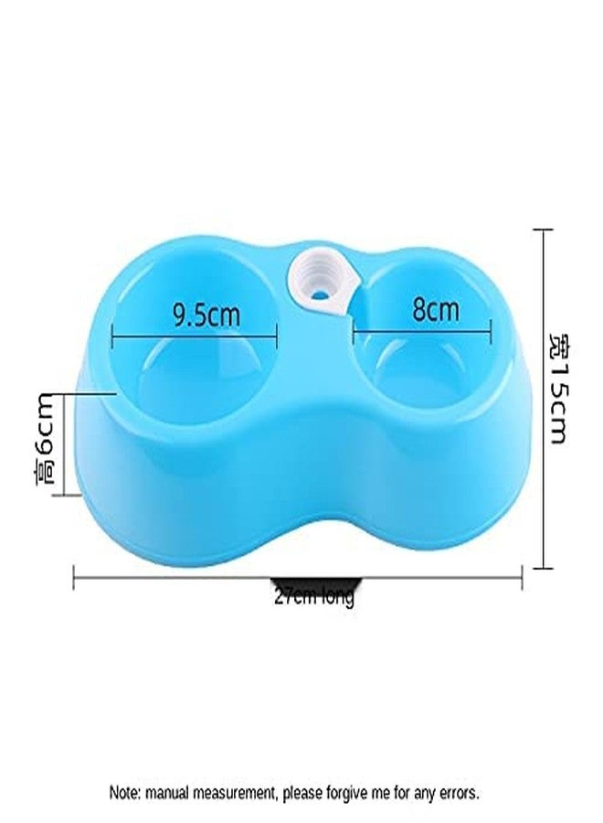 Pups&Pets وعاء طعام وماء مزدوج غير سام من البلاستيك من Pups&Pets مع حامل زجاجة موزع وموزع مياه تلقائي للكلاب والقطط الصغيرة (قد يختلف اللون). - Image 4